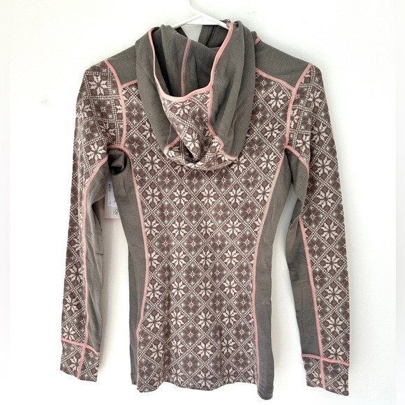 Kari Traa Rose Half Zip Baselayer Hoodie - 100% Merino Wool - Picture 4 of 6